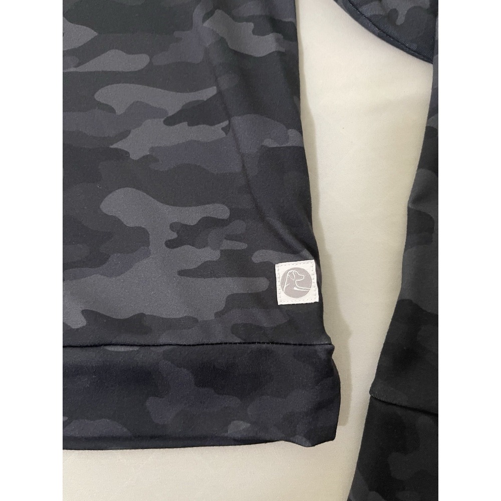 Rhoback Tempo Performance Hoodie Womens Large Black Gray Camo Boxy Fit - Picture 3 of 7